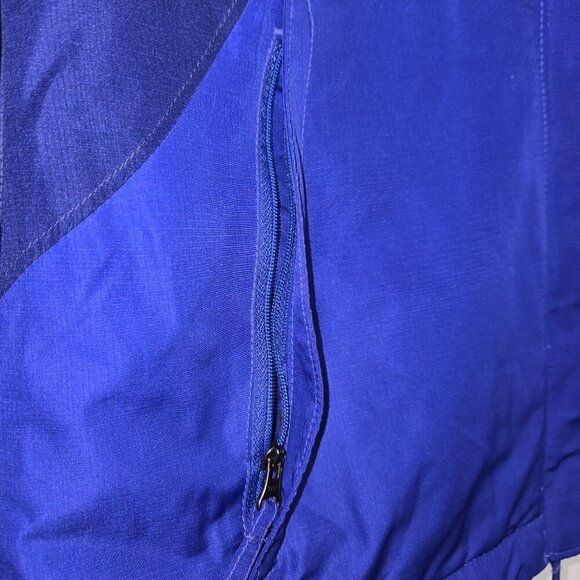 Columbia Y2K Ladies Hooded Jacket size S Omni-Shield Dark And Bright Blue - Picture 6 of 9